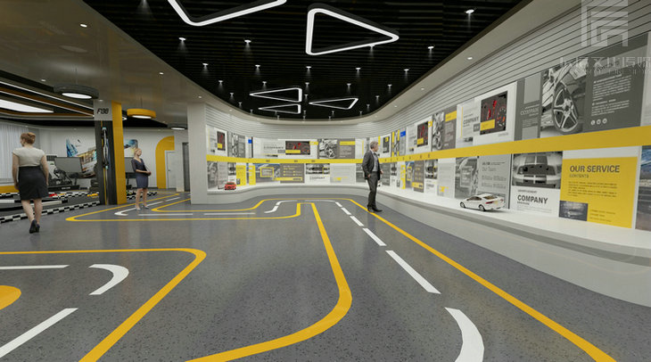 张北常州孟河小学汽车文化展厅设计装修公司